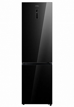 картинка Холодильник Korting KNFC 61868 GN черное стекло 